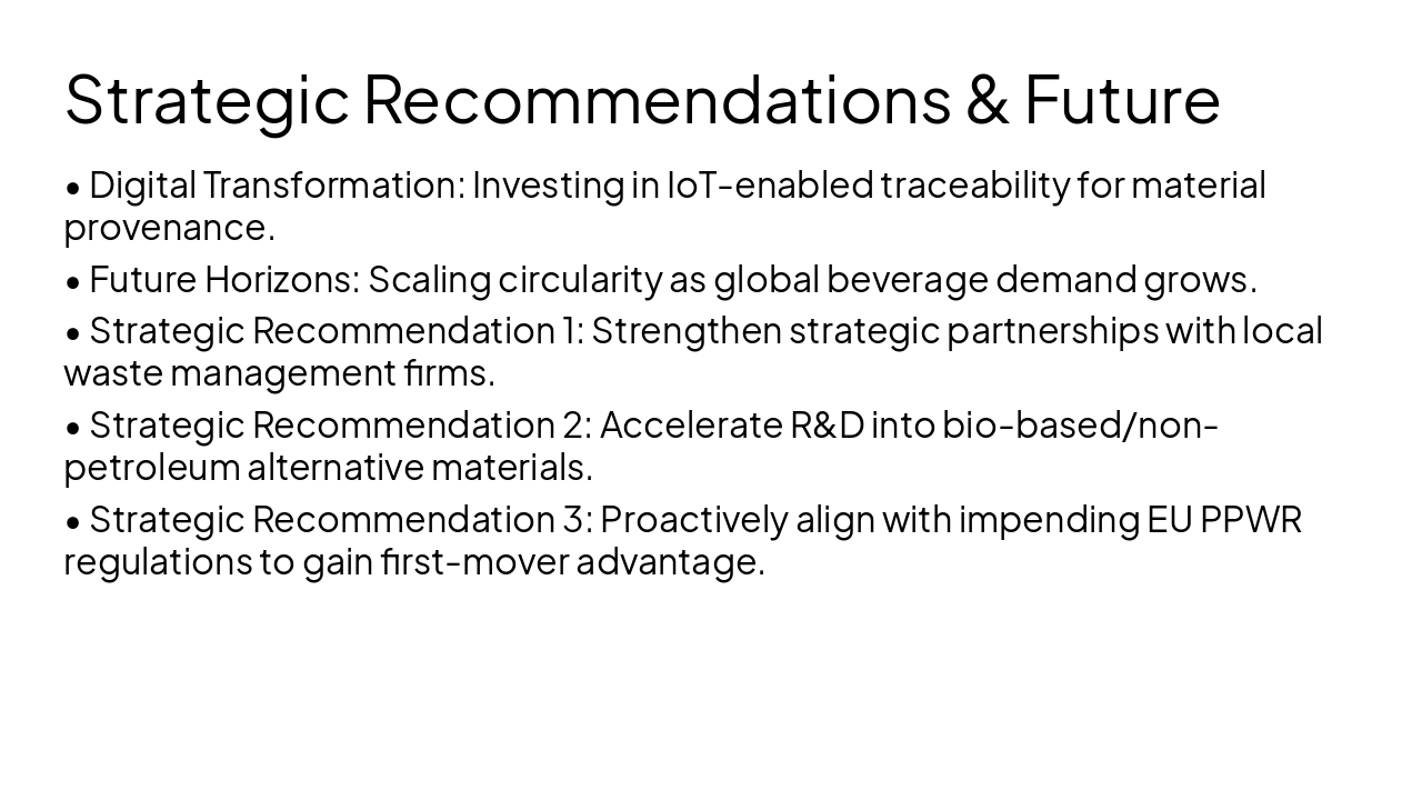 Slide 13 - Strategic Recommendations & Future