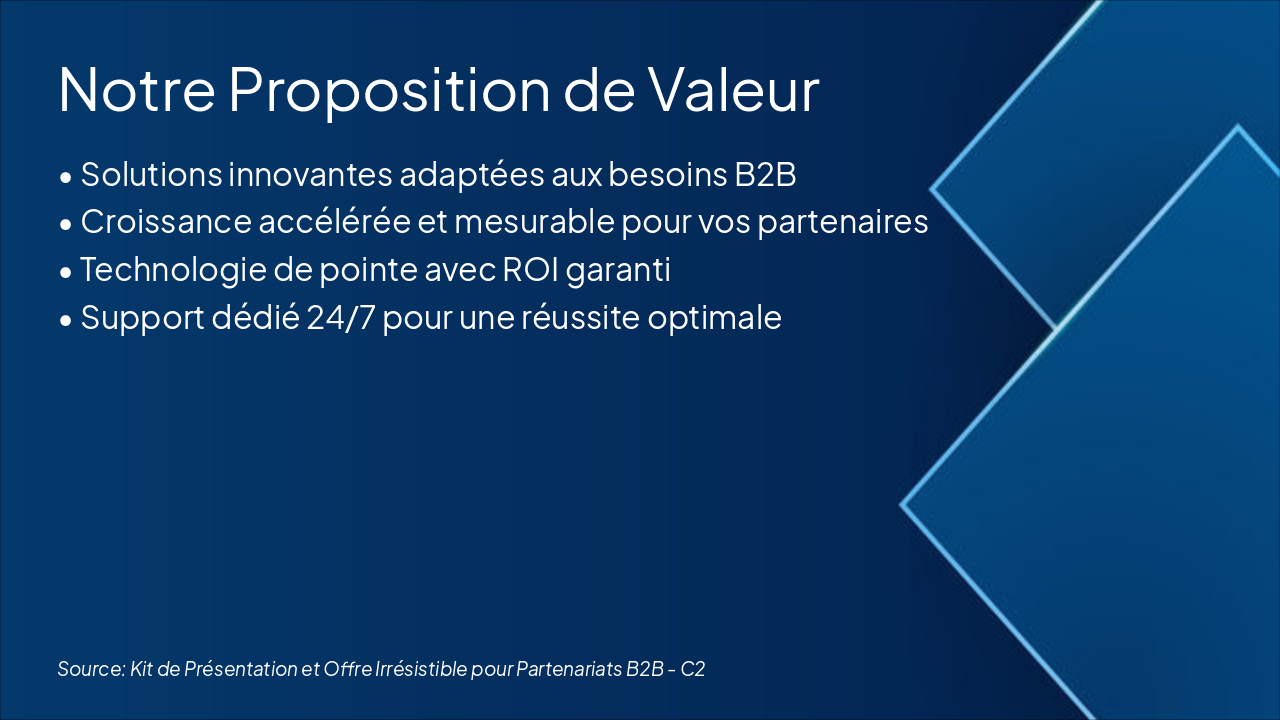 Slide 3 - Notre Proposition de Valeur