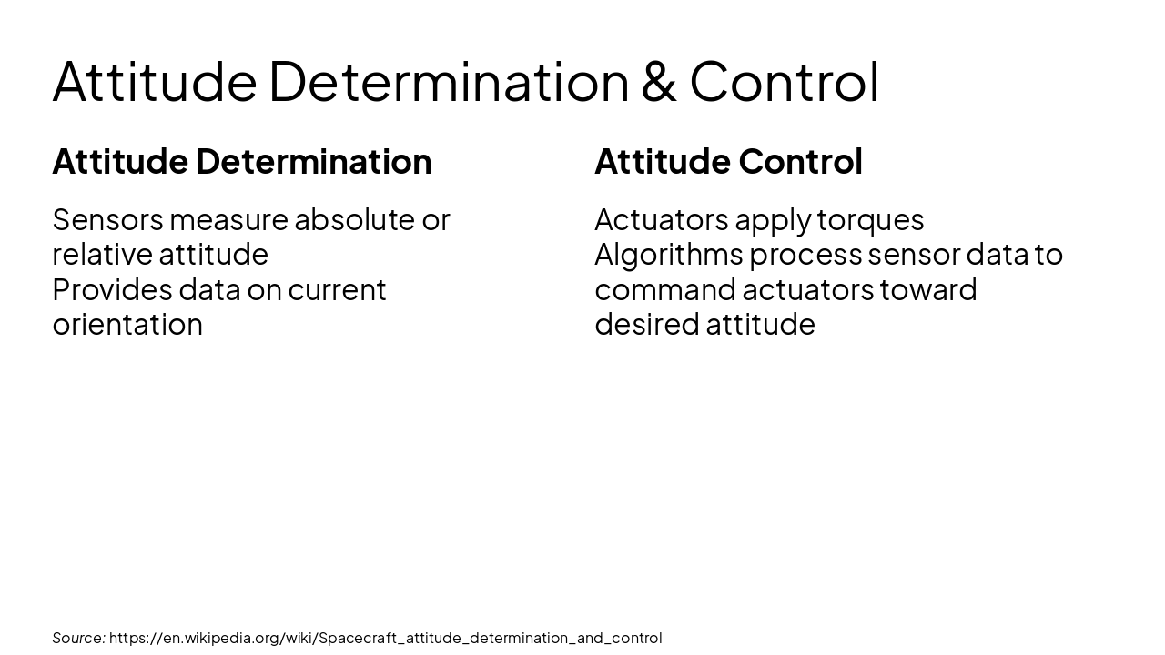 Slide 5 - Attitude Determination & Control