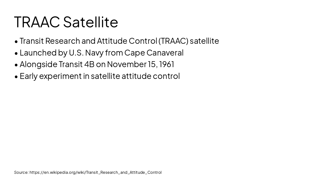 Slide 7 - TRAAC Satellite