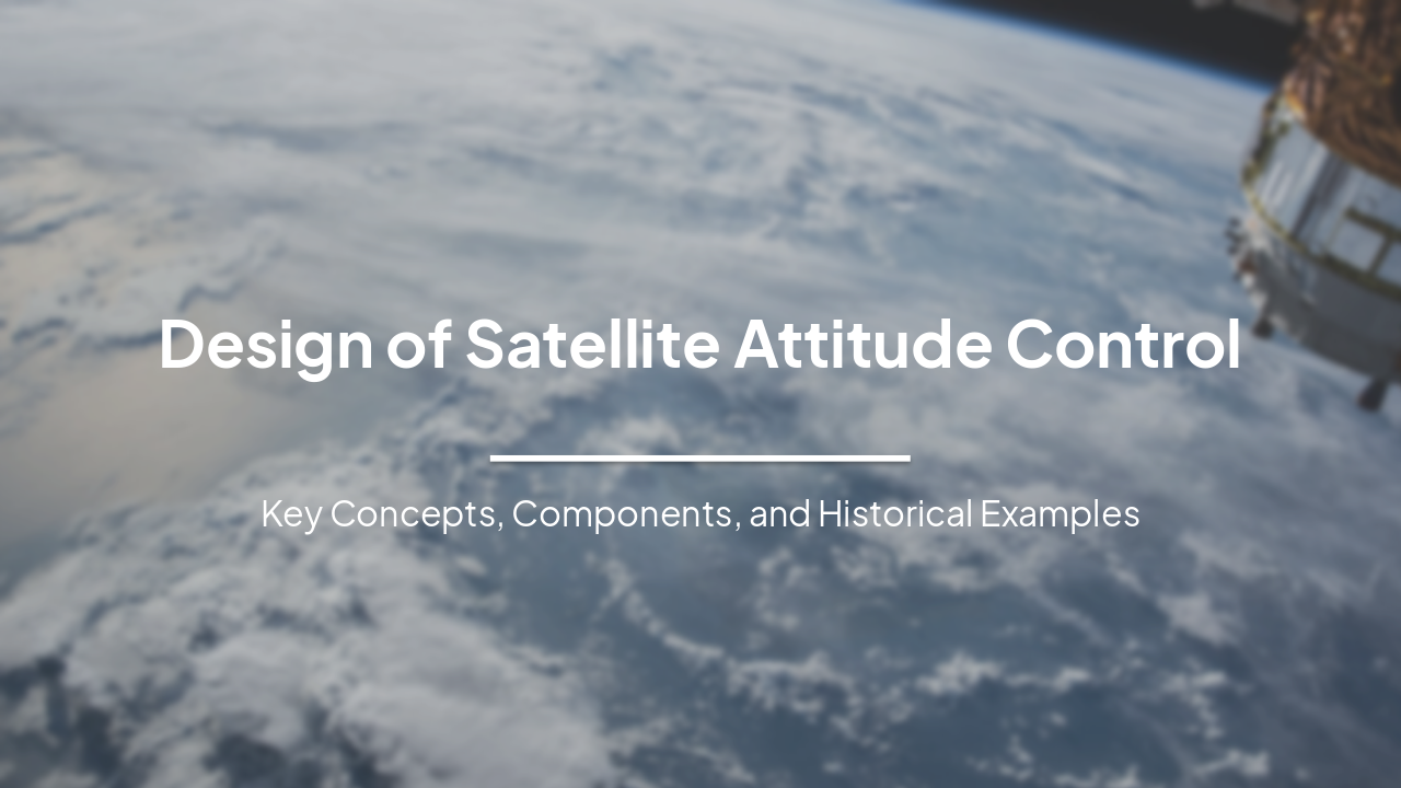 Slide 1 - Design of Satellite Attitude Control