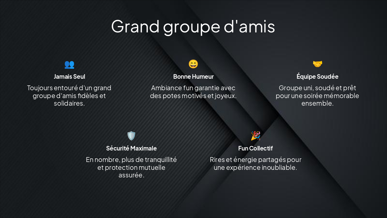 Slide 5 - Grand groupe d'amis