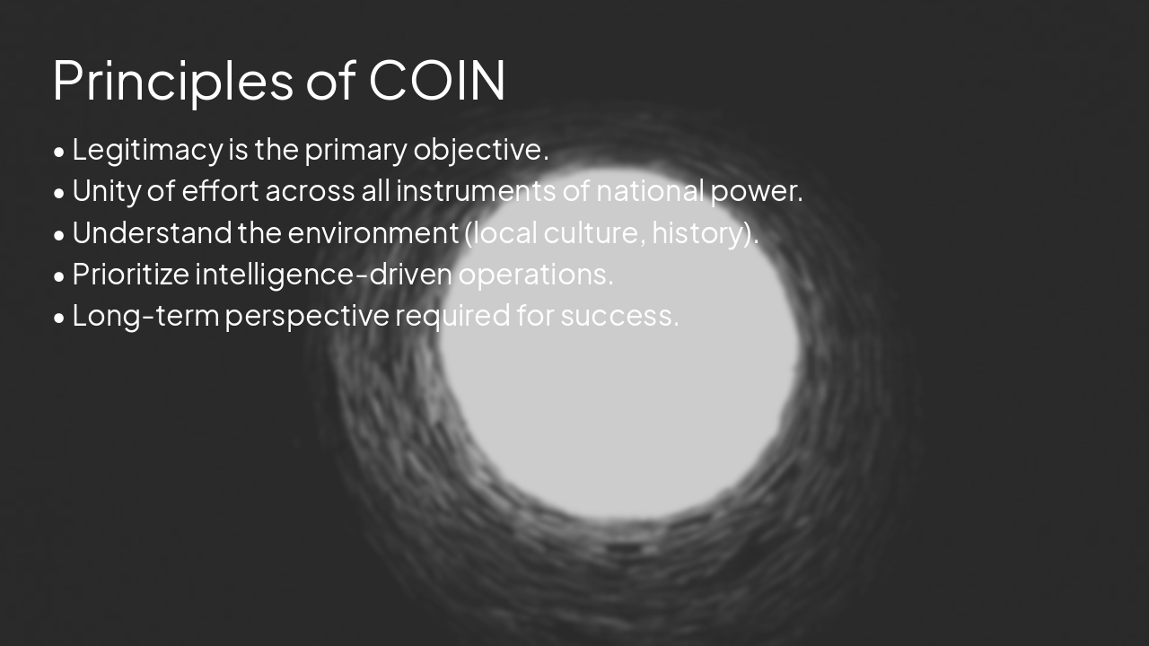 Slide 5 - Principles of COIN