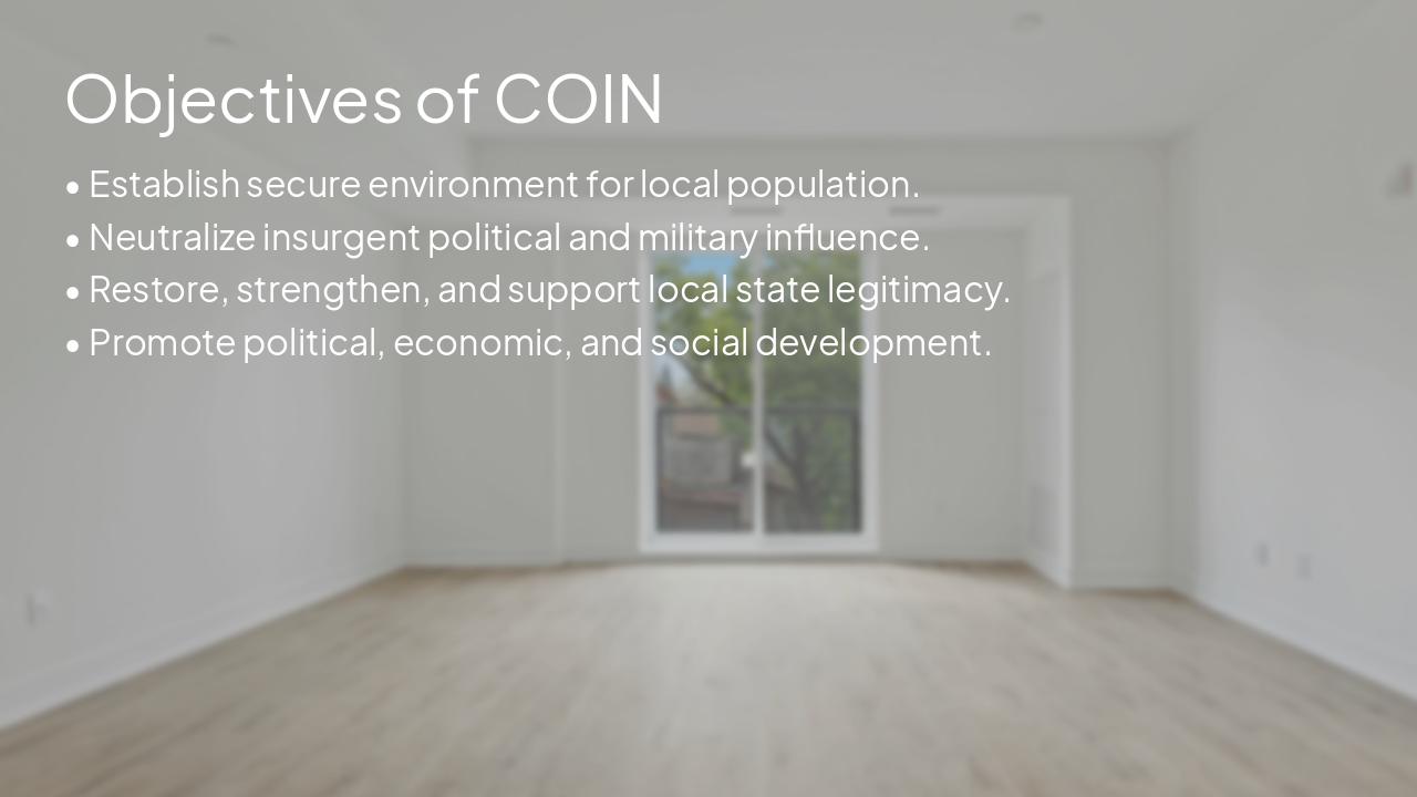 Slide 4 - Objectives of COIN