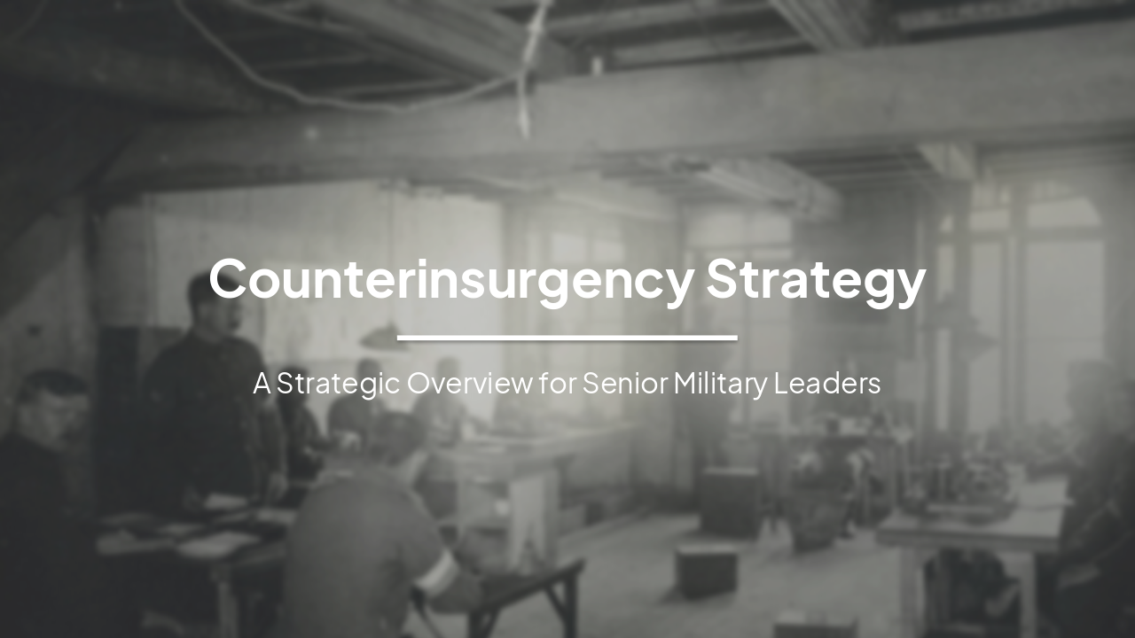 Slide 1 - Counterinsurgency Strategy