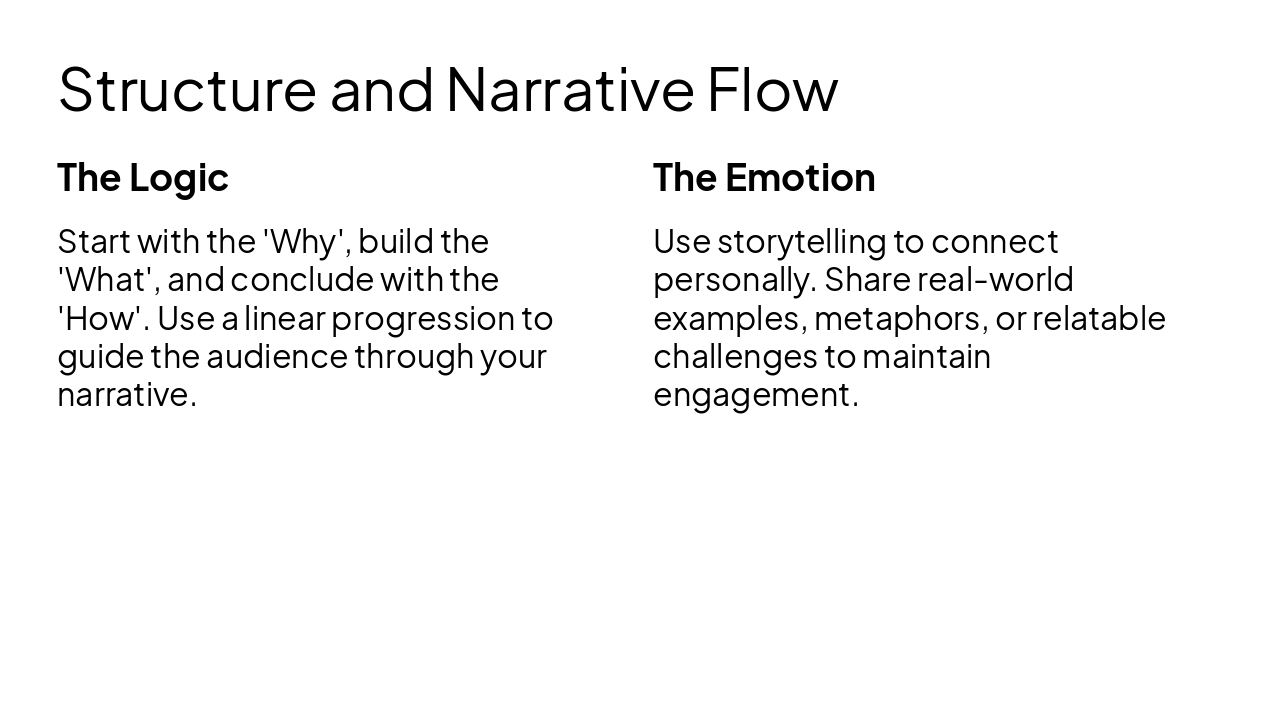 Slide 4 - Structure and Narrative Flow