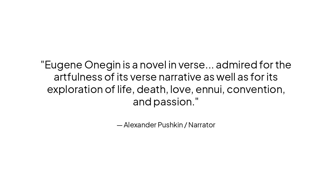 Slide 15 - Pushkin on Onegin