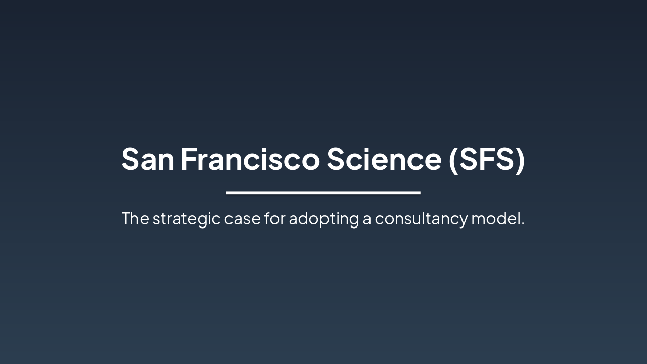 SFS: Case for Consultant Model