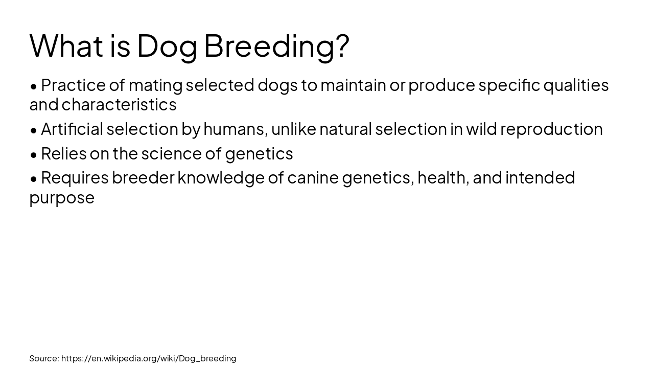 Slide 4 - What is Dog Breeding?