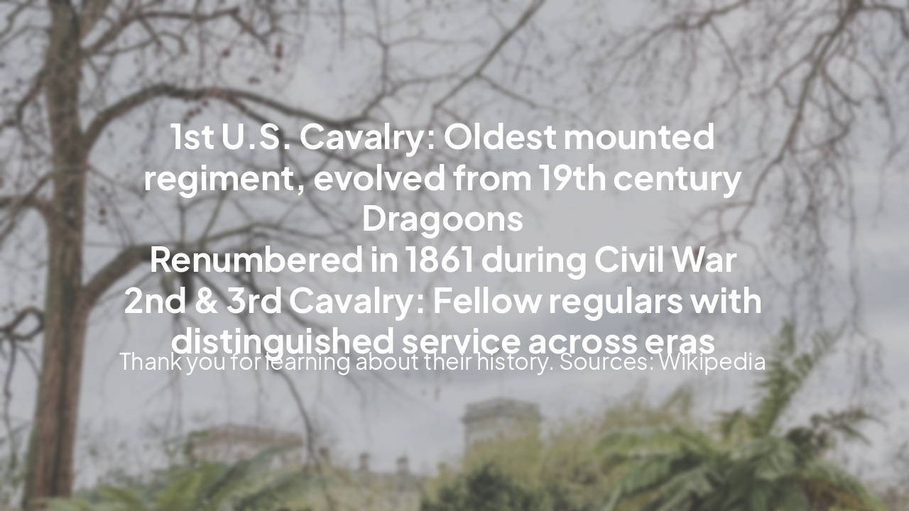Slide 12 - Legacy of the 1st Cavalry
