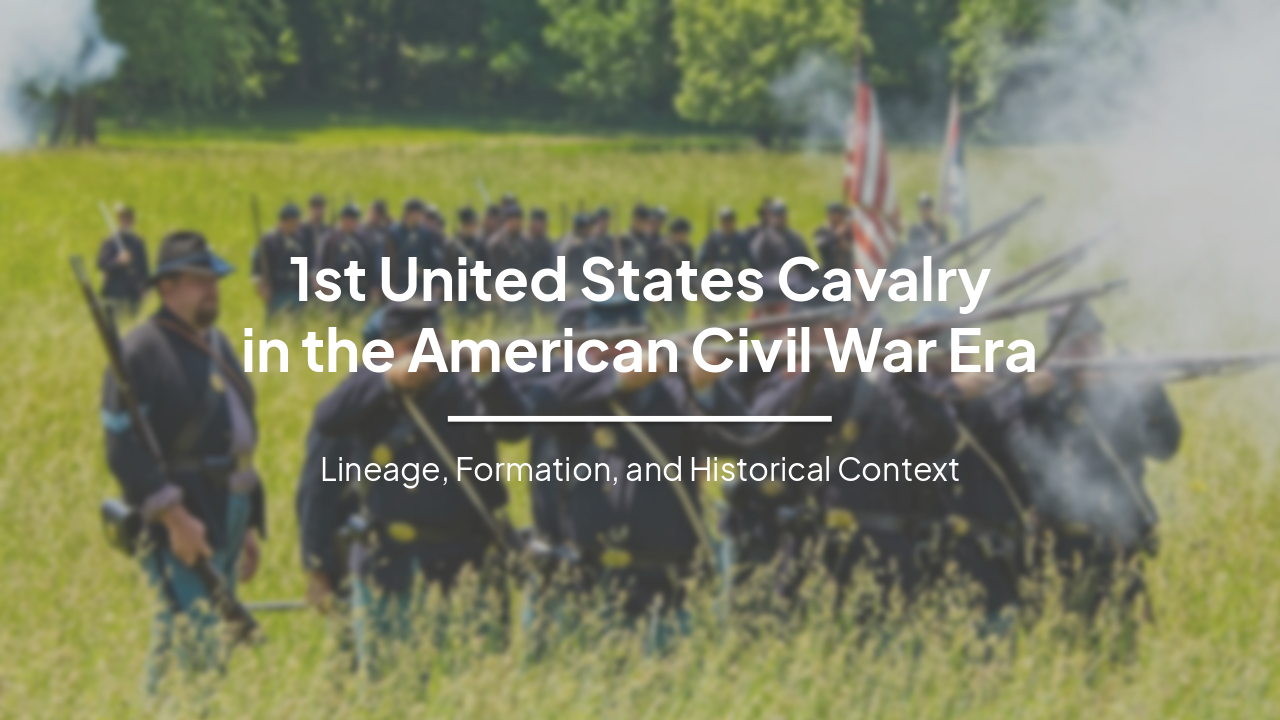 Slide 1 - 1st United States Cavalry
in the American Civil War Era