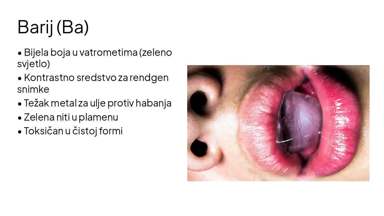 Slide 15 - Barij (Ba)