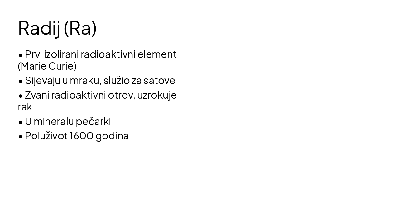 Slide 16 - Radij (Ra)