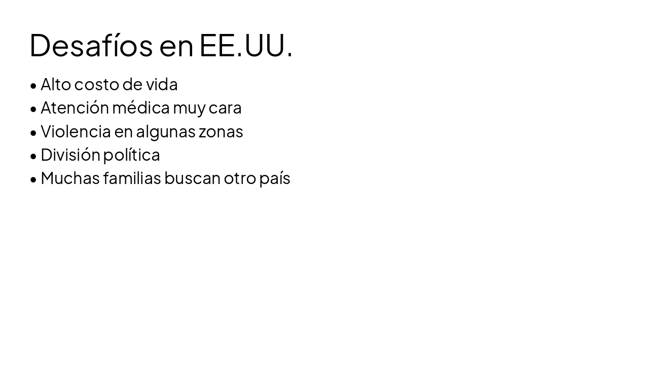 Slide 4 - Desafíos en EE.UU.