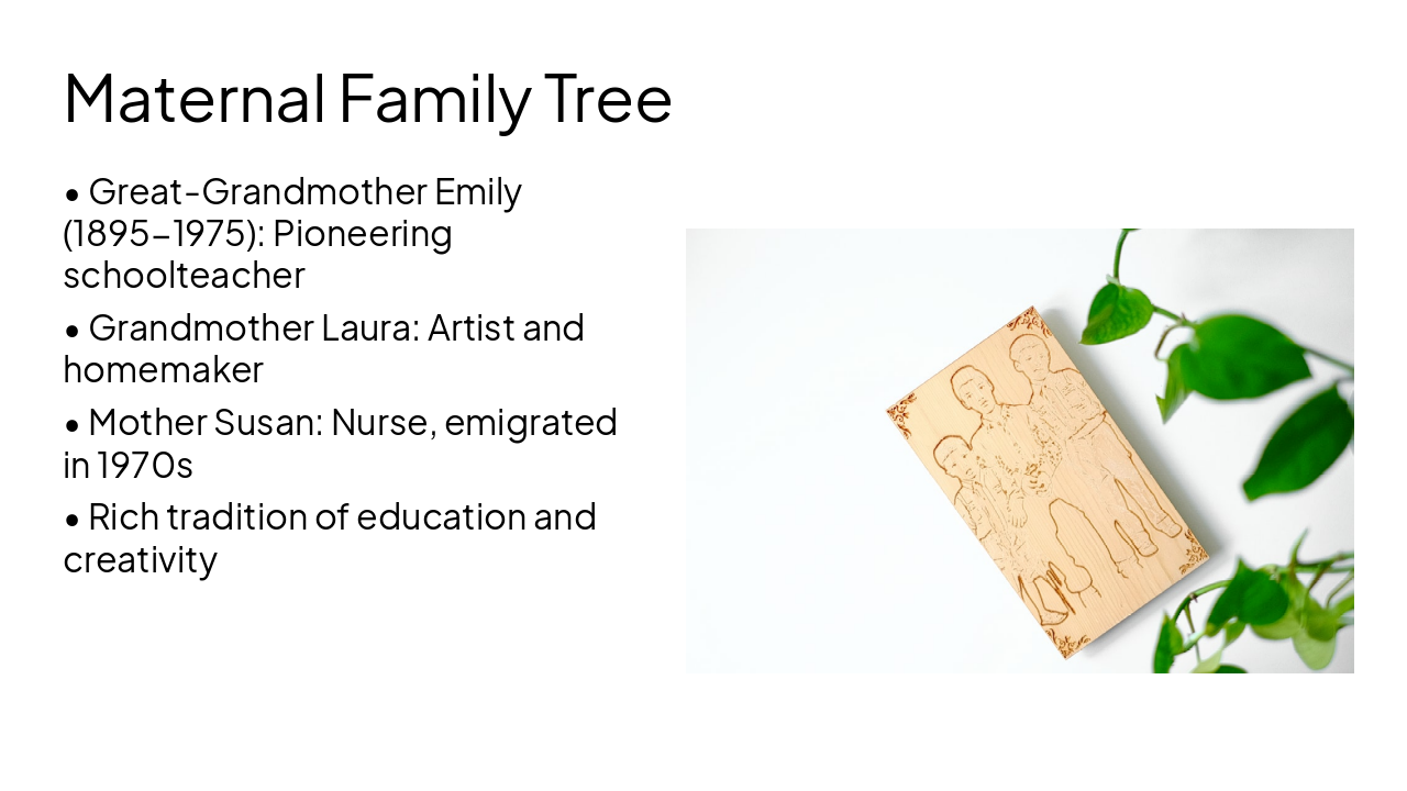 Slide 8 - Maternal Family Tree