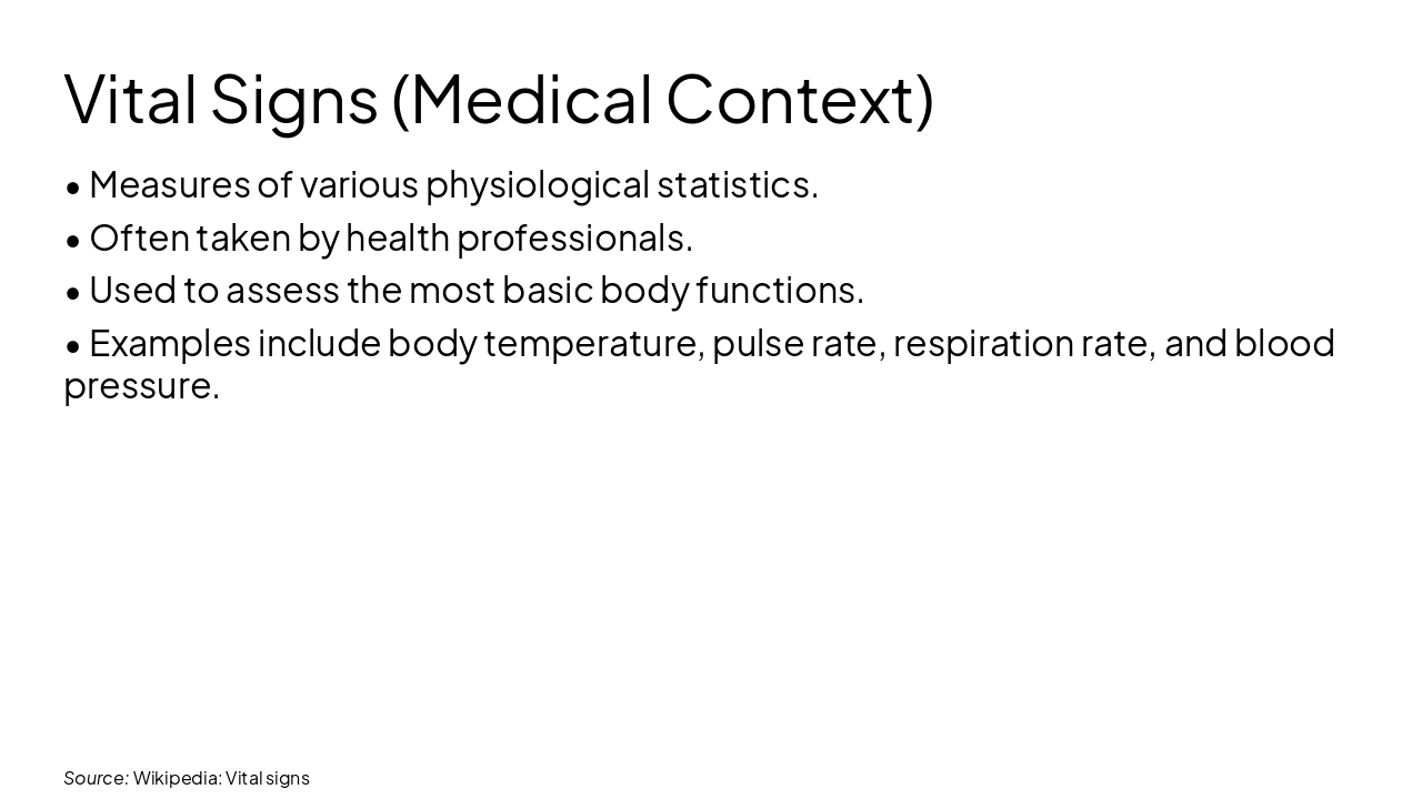 Slide 10 - Vital Signs (Medical Context)