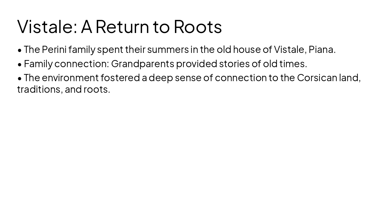Slide 4 - Vistale: A Return to Roots
