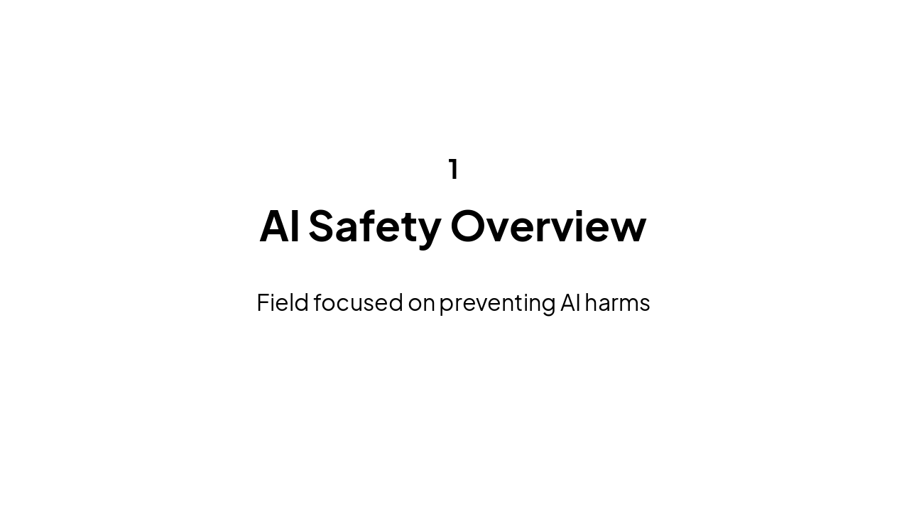 Slide 12 - 1. AI Safety Overview
