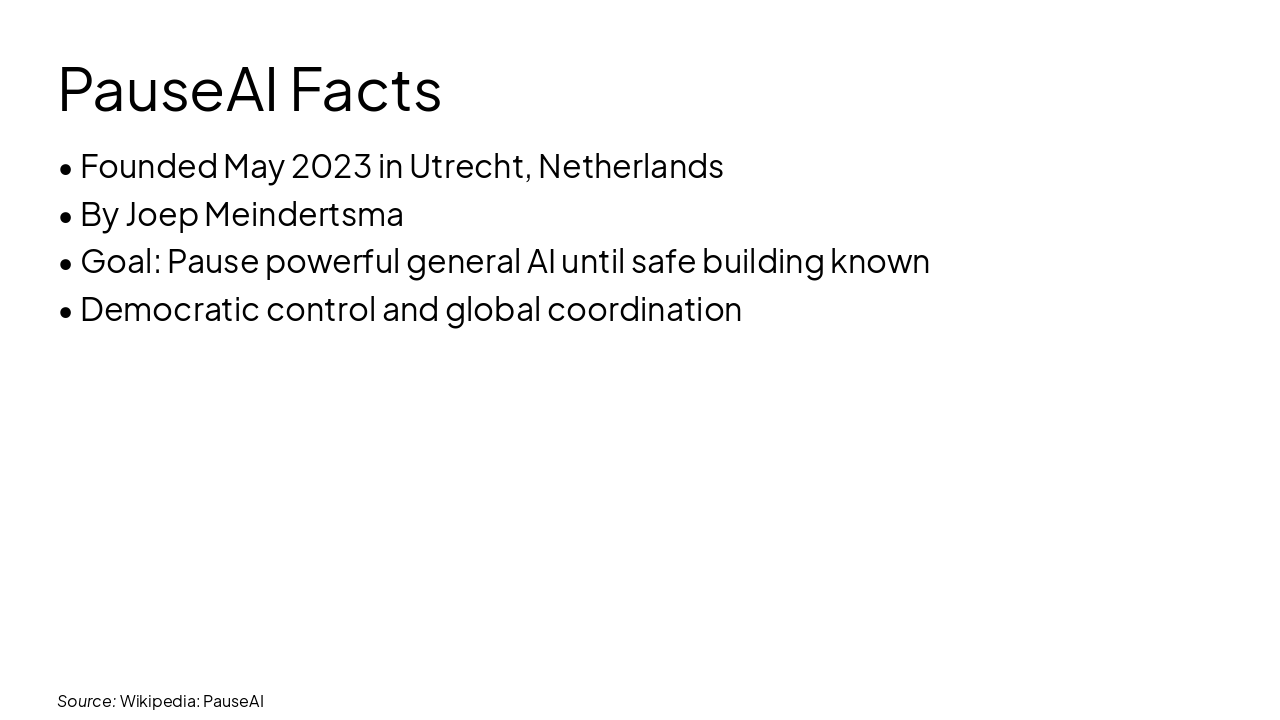 Slide 26 - PauseAI Facts