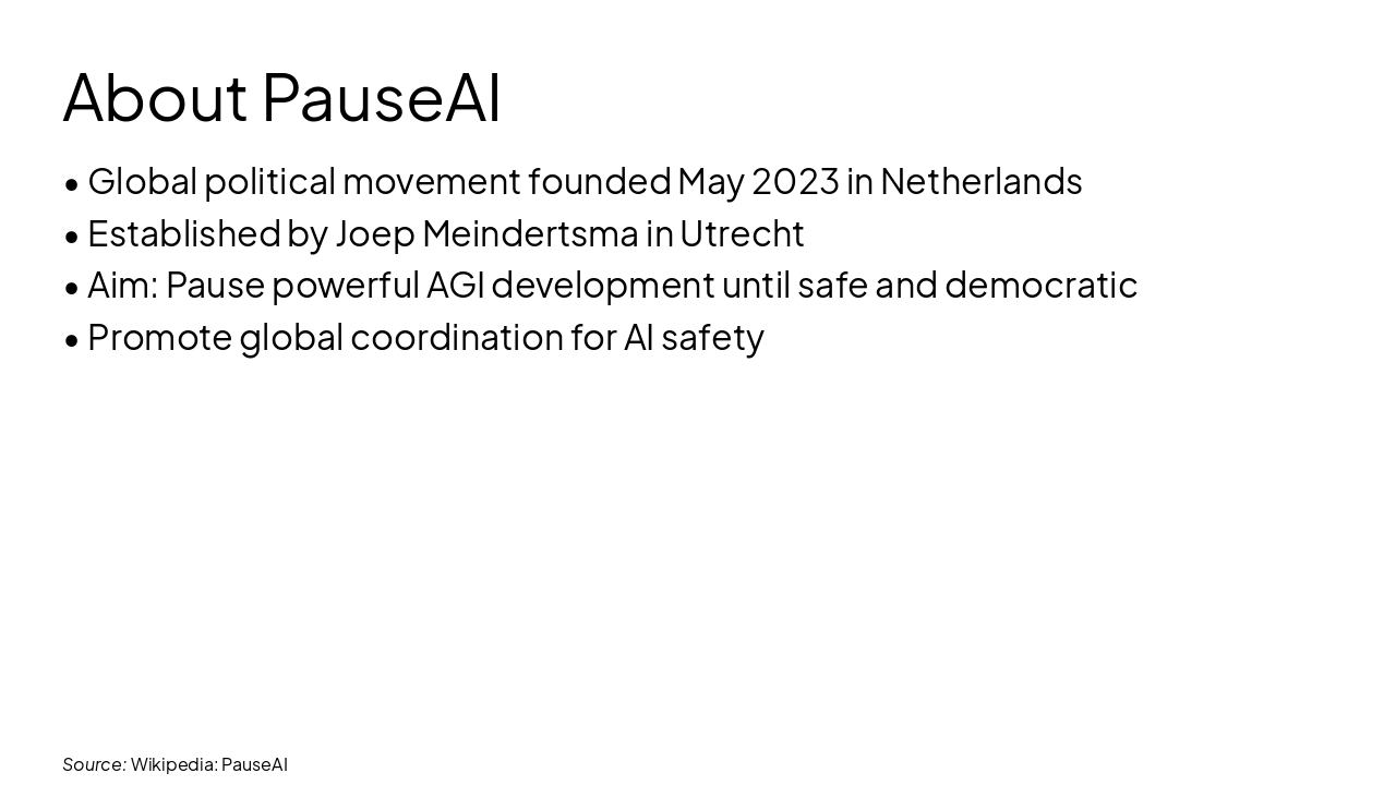 Slide 25 - About PauseAI