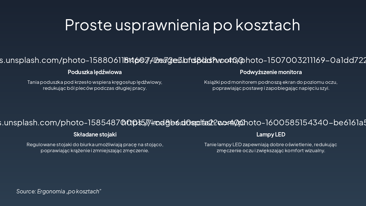 Slide 5 - Proste usprawnienia po kosztach