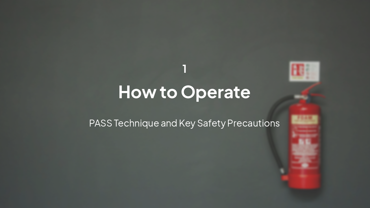 Slide 3 - 1. Fire Extinguisher Operation