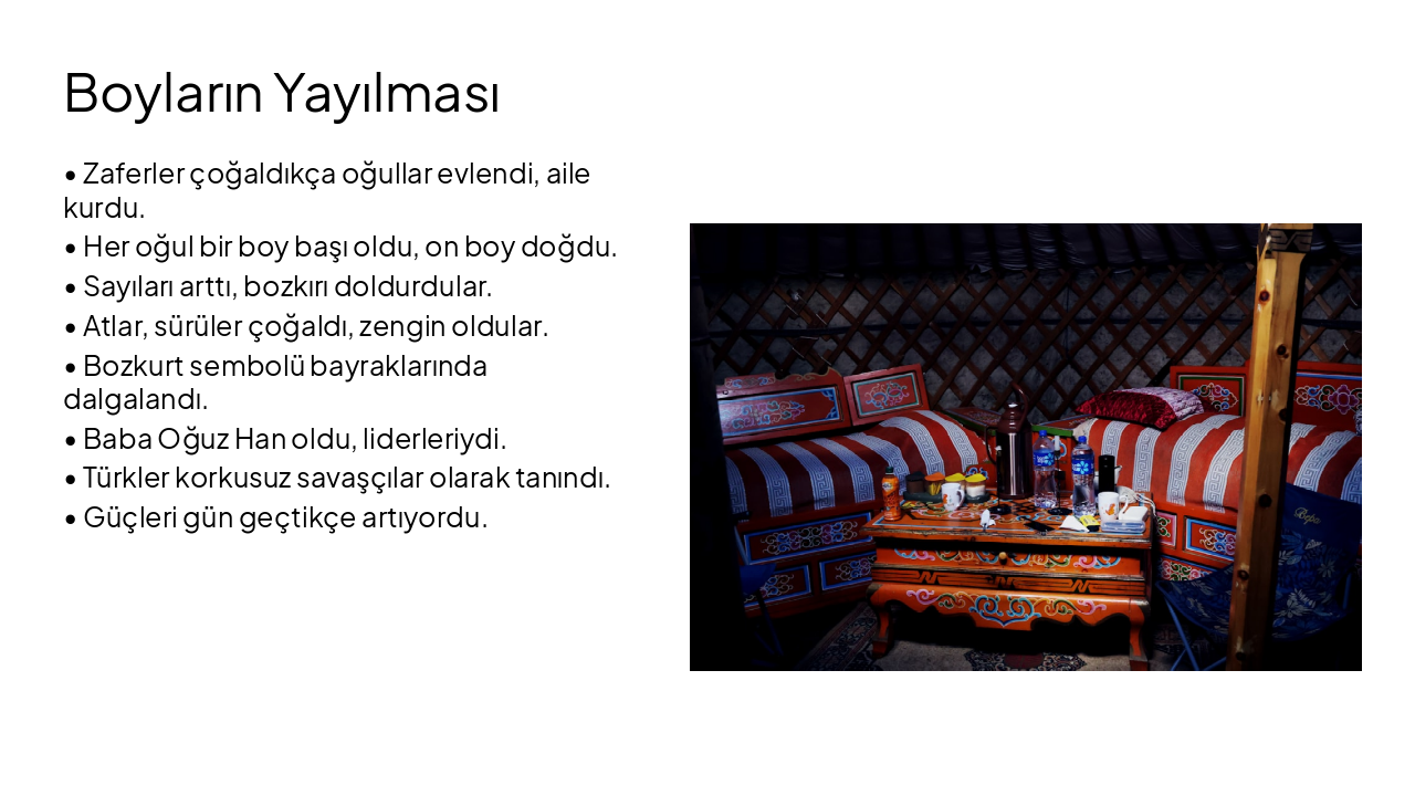 Slide 11 - Boyların Yayılması