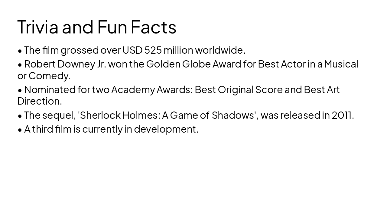 Slide 5 - Trivia and Fun Facts