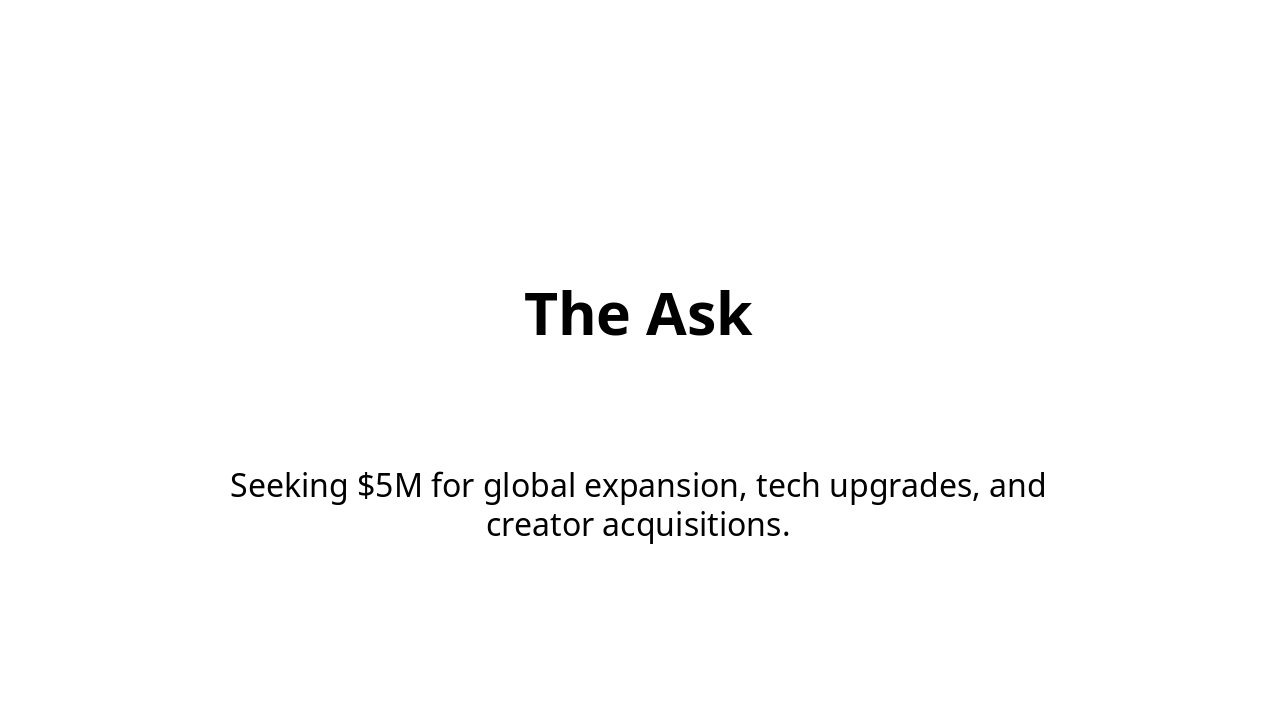 Slide 13 - The Ask