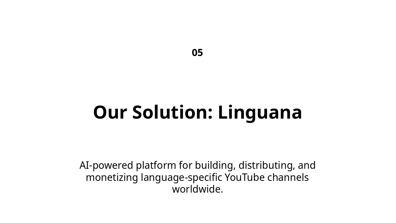 Slide 6 - Our Solution: Linguana