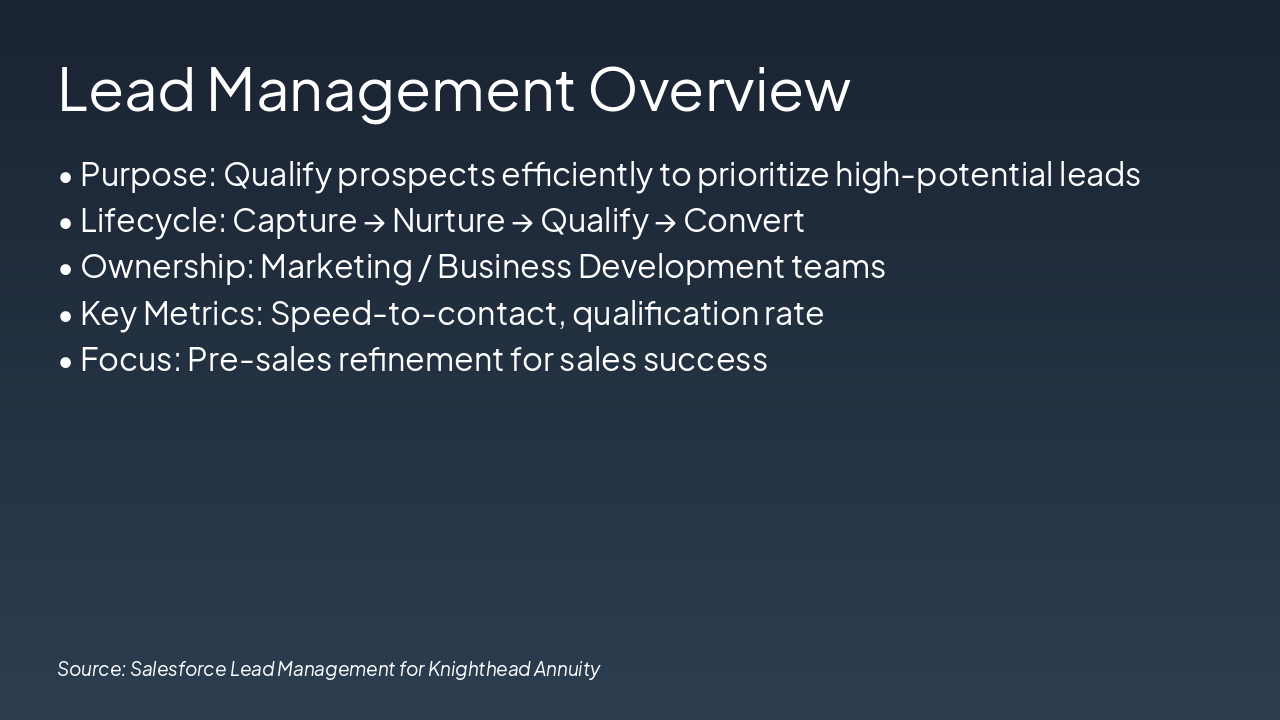 Slide 3 - Lead Management Overview