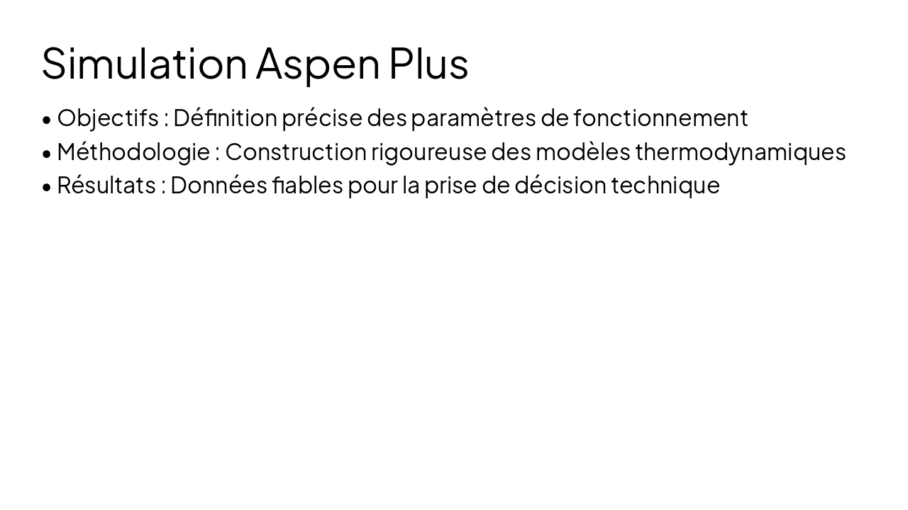 Slide 7 - Simulation Aspen Plus