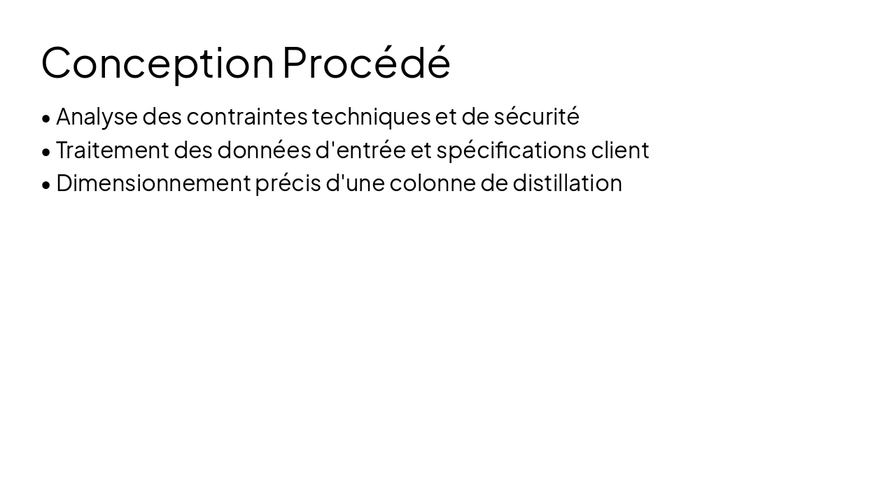 Slide 8 - Conception Procédé