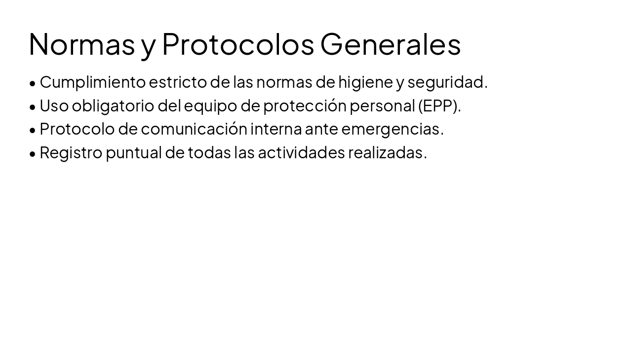 Slide 3 - Normas y Protocolos Generales