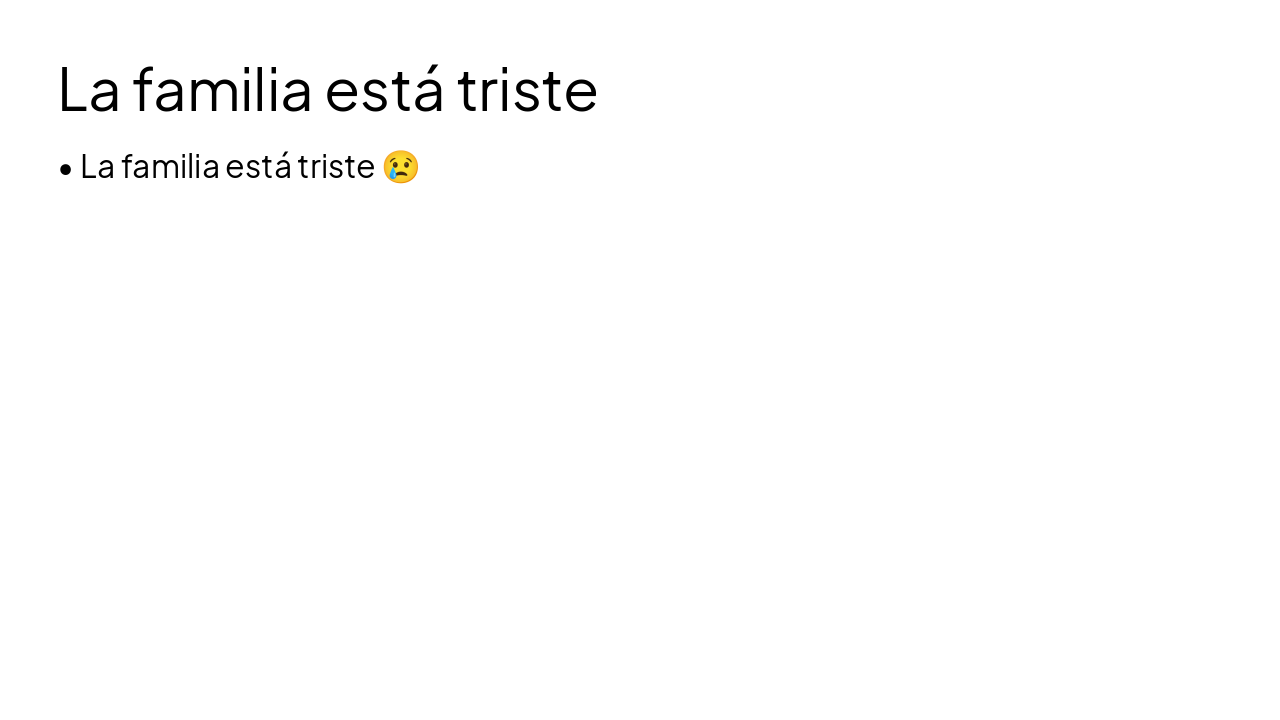 Slide 4 - La familia está triste