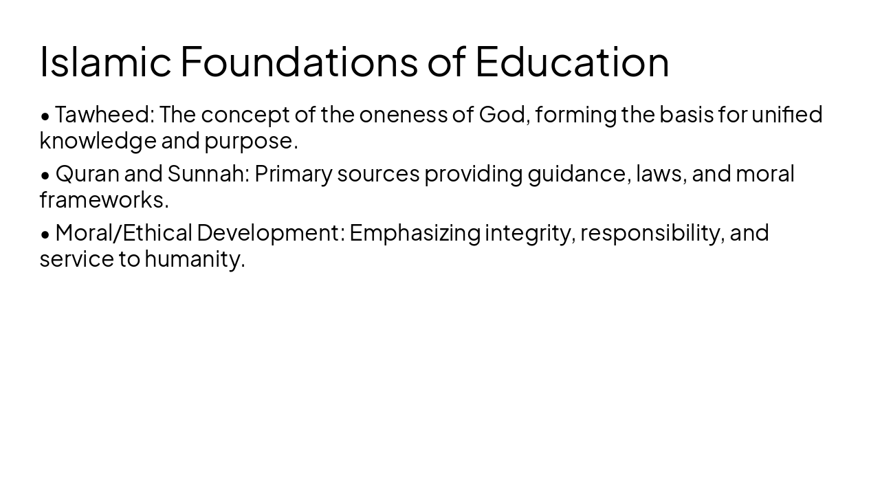 Slide 4 - Islamic Foundations of Education