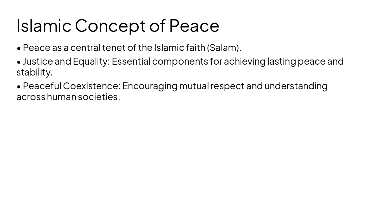 Slide 5 - Islamic Concept of Peace