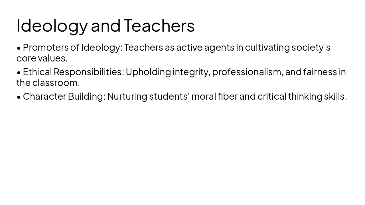 Slide 7 - Ideology and Teachers