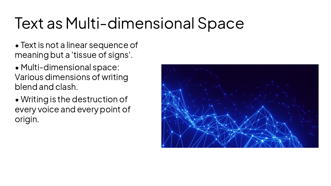 Slide 8 - Text as Multi-dimensional Space