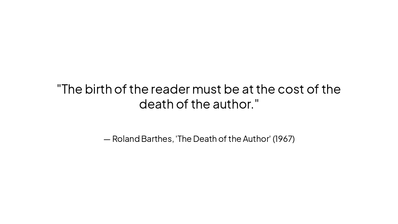 Slide 13 - Concluding Thought