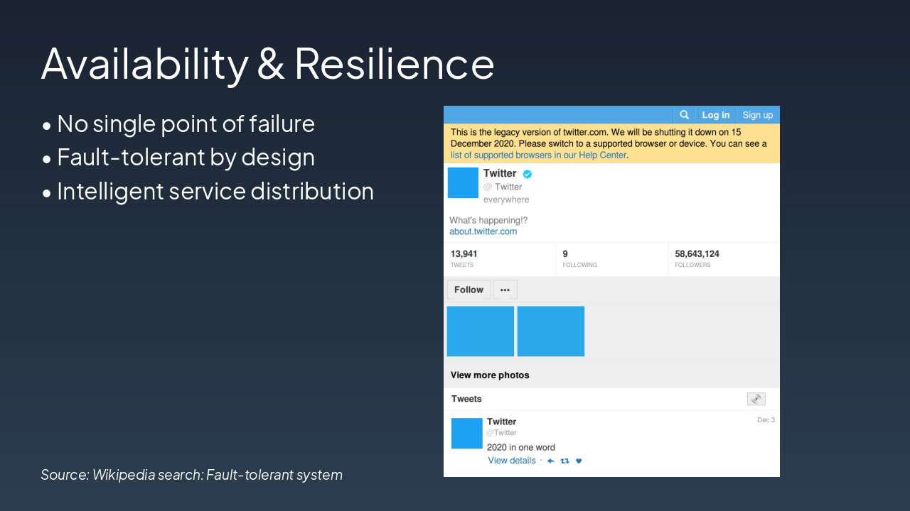 Slide 4 - Availability & Resilience