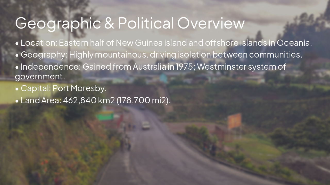 Slide 3 - Geographic & Political Overview