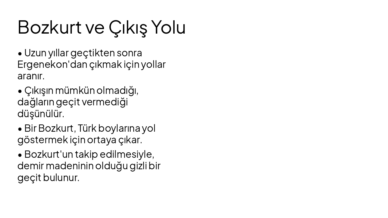 Slide 8 - Bozkurt ve Çıkış Yolu
