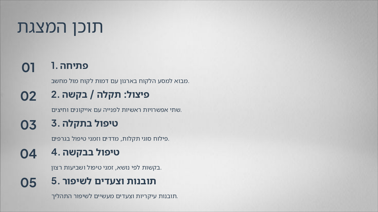 Slide 2 - תוכן המצגת