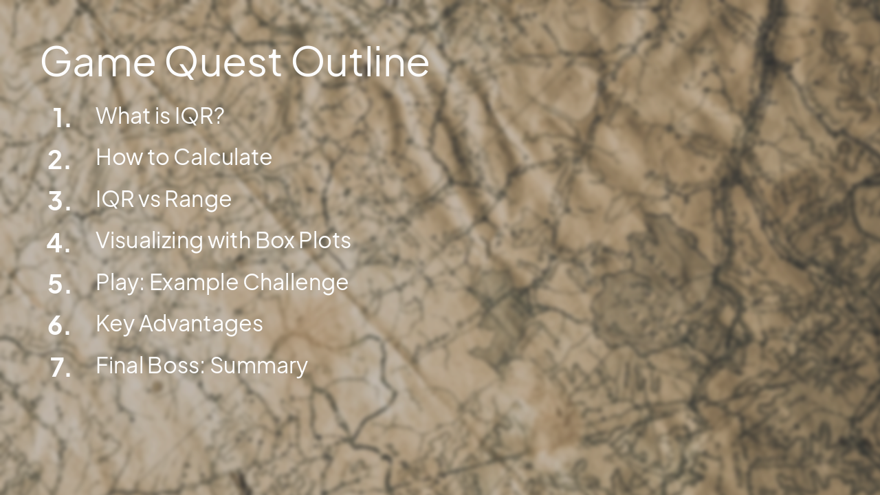 Slide 2 - Game Quest Outline