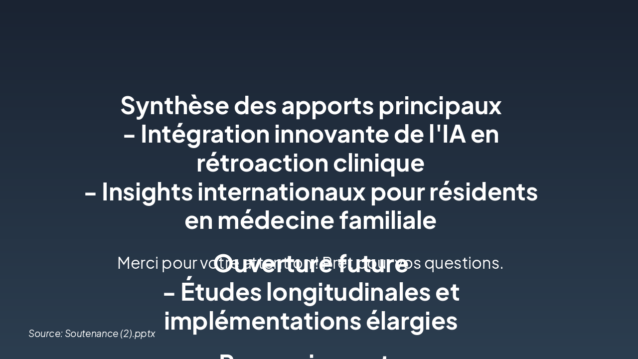 Slide 15 - Conclusion & Remerciements