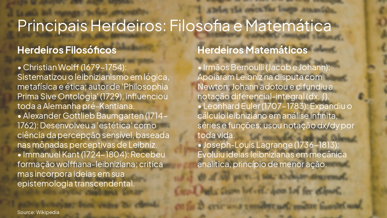 Slide 4 - Principais Herdeiros: Filosofia e Matemática