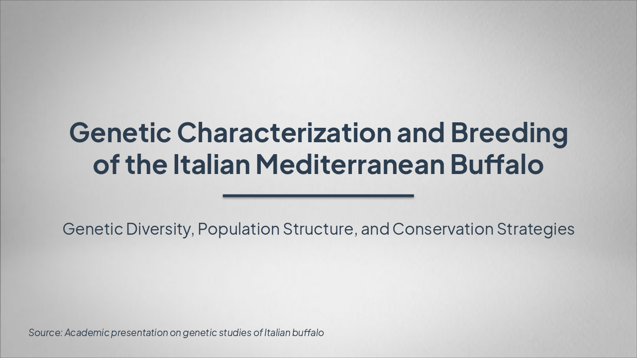 Italian Buffalo Genetics & Breeding (32 chars)