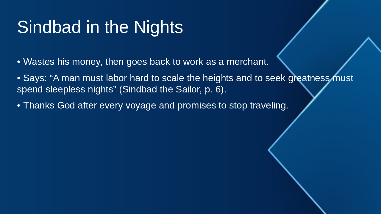 Slide 3 - Sindbad in the Nights