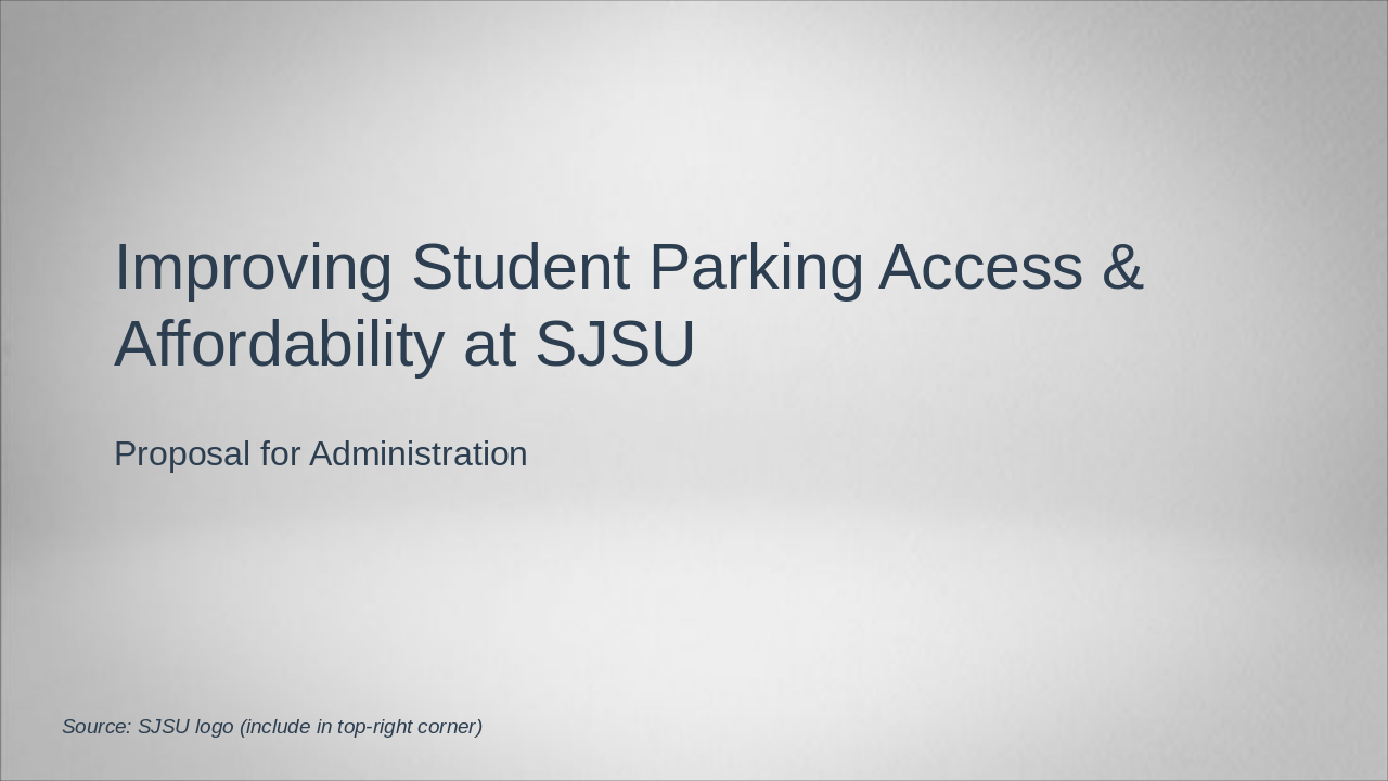 Enhancing SJSU Student Parking Access